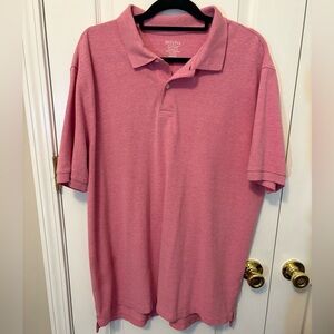Merona Pink Polo Shirt Men’s XXL Classic Fit Cotton Blend Short Sleeve